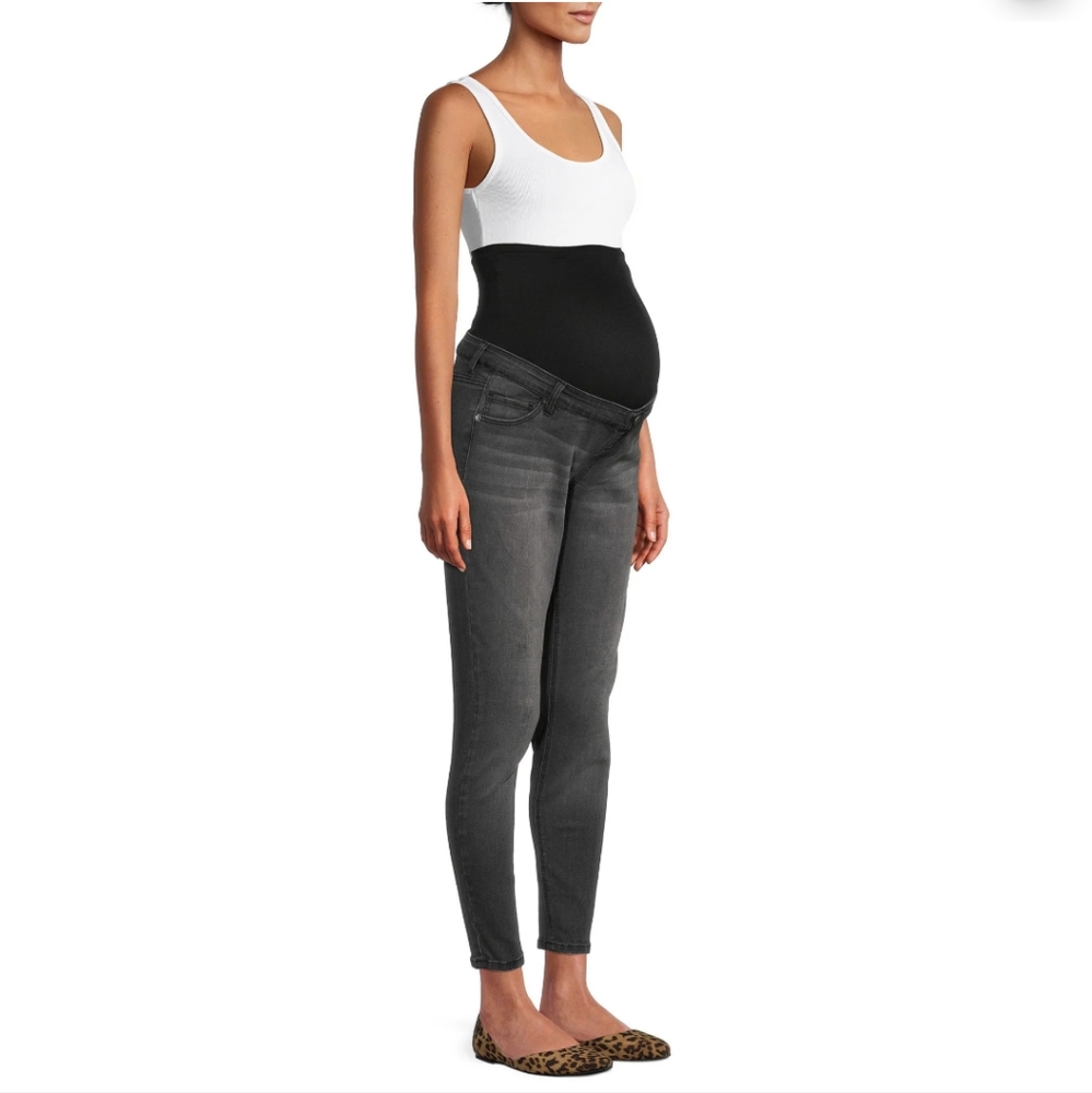 Time and Tru Gray Comfort Stretch Maternity Skinny Jeans Size XXL 20 New